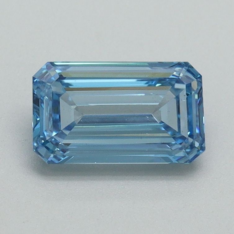 Loose Diamond - EMERALD 0.94ct Fancy Intense Blue VS2: Loose Diamond - EMERALD 0.94ct Fancy Intense Blue VS2 Source: This is a real non-mined Diamond that has been grown in a lab Shape: EMERALD Carats: 0.94 Color: Fancy Intense Blue Certification: IGI Vid