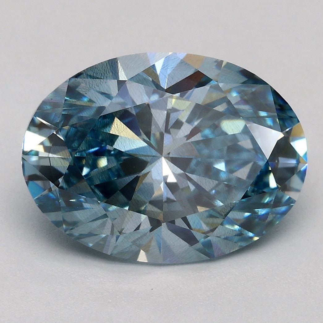 Loose Diamond - OVAL 3.05ct Fancy Intense Blue SI2: Loose Diamond - OVAL 3.05ct Fancy Intense Blue SI2 Source: This is a real non-mined Diamond that has been grown in a lab Shape: OVAL Carats: 3.05 Color: Fancy Intense Blue Certification: IGI Video: