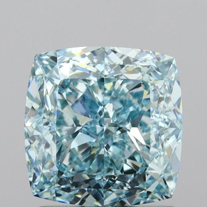 Loose Diamond - CUSHION MODIFIED 1.77ct Fancy Vivid Green VS1: Loose Diamond - CUSHION MODIFIED 1.77ct Fancy Vivid Green VS1 Source: This is a real non-mined Diamond that has been grown in a lab Shape: CUSHION MODIFIED Carats: 1.77 Color: Fancy Vivid Green Certif