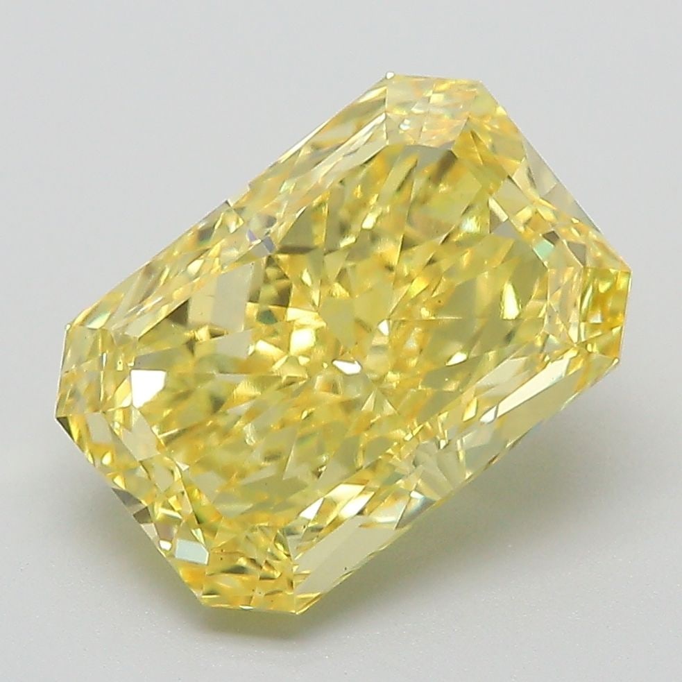 Loose Diamond - RADIANT 4.02ct Fancy Vivid Yellow VS1: Loose Diamond - RADIANT 4.02ct Fancy Vivid Yellow VS1 Source: This is a real non-mined Diamond that has been grown in a lab Shape: RADIANT Carats: 4.02 Color: Fancy Vivid Yellow Certification: IGI Vid