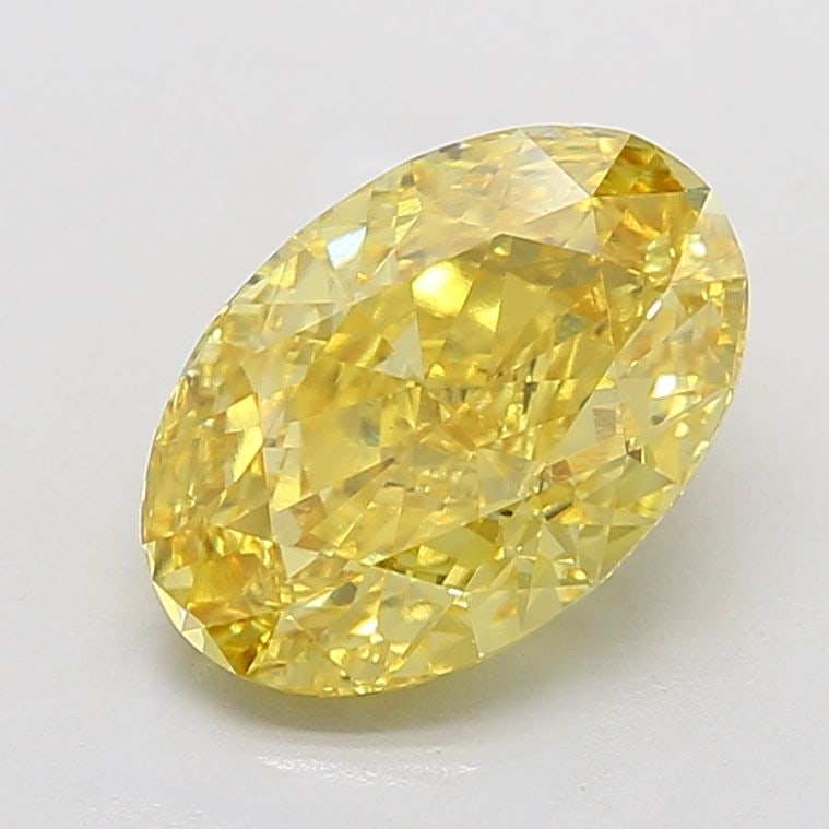 Loose Diamond - OVAL 5.36ct Fancy Vivid Yellow VS1: Loose Diamond - OVAL 5.36ct Fancy Vivid Yellow VS1 Source: This is a real non-mined Diamond that has been grown in a lab Shape: OVAL Carats: 5.36 Color: Fancy Vivid Yellow Certification: IGI Video:
