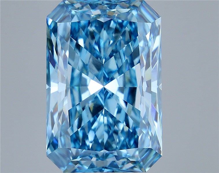 Loose Diamond - RADIANT 15.02ct Fancy Vivid Blue VVS2: Loose Diamond - RADIANT 15.02ct Fancy Vivid Blue VVS2 Source: This is a real non-mined Diamond that has been grown in a lab Shape: RADIANT Carats: 15.02 Color: Fancy Vivid Blue Certification: IGI Vide