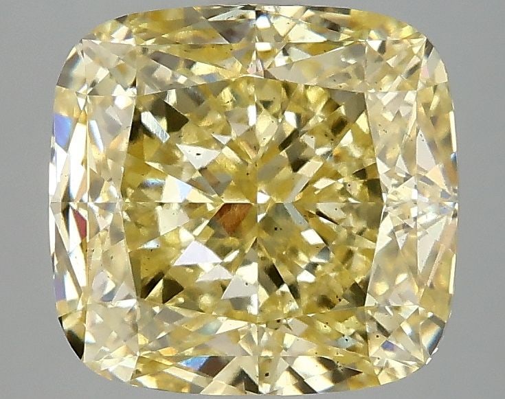 Loose Diamond - CUSHION MODIFIED 4.08ct Fancy Intense Yellow SI1: Loose Diamond - CUSHION MODIFIED 4.08ct Fancy Intense Yellow SI1 Source: This is a real non-mined Diamond that has been grown in a lab Shape: CUSHION MODIFIED Carats: 4.08 Color: Fancy Intense Yellow 
