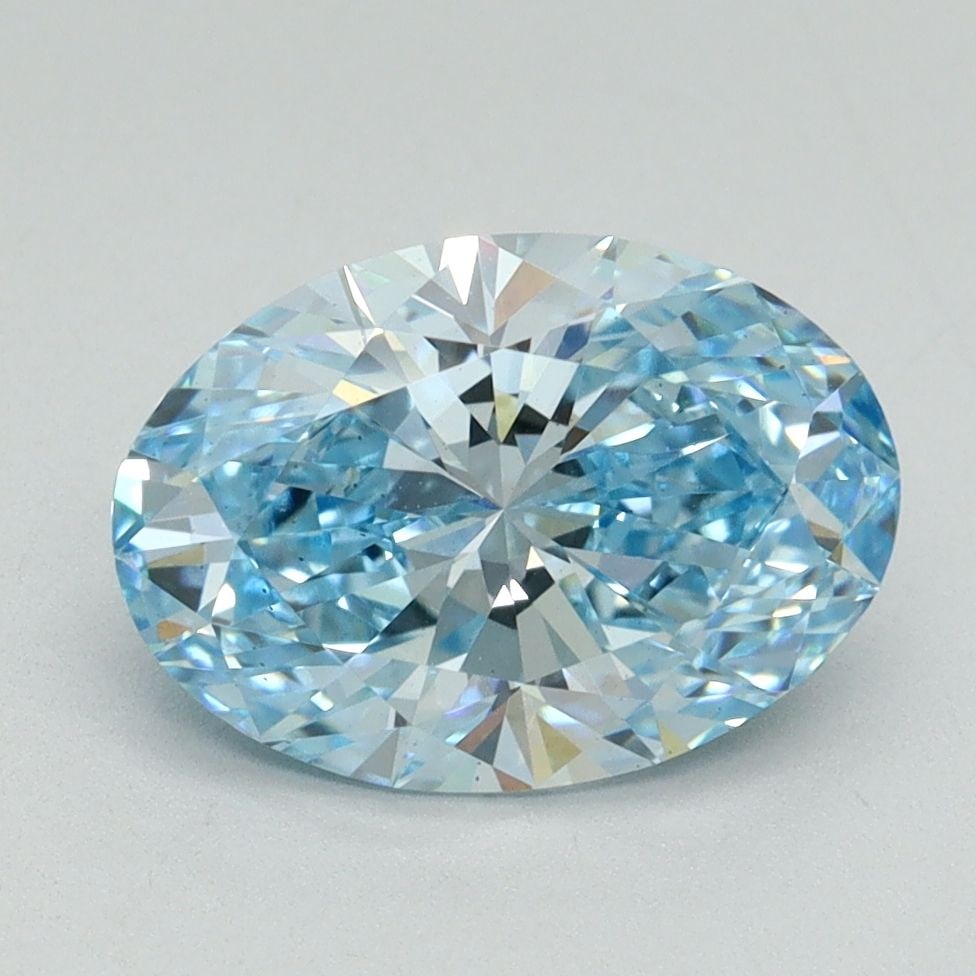 Loose Diamond - OVAL 2.3ct Fancy Vivid Blue VS2: Loose Diamond - OVAL 2.3ct Fancy Vivid Blue VS2 Source: This is a real non-mined Diamond that has been grown in a lab Shape: OVAL Carats: 2.3 Color: Fancy Vivid Blue Certification: IGI Video: