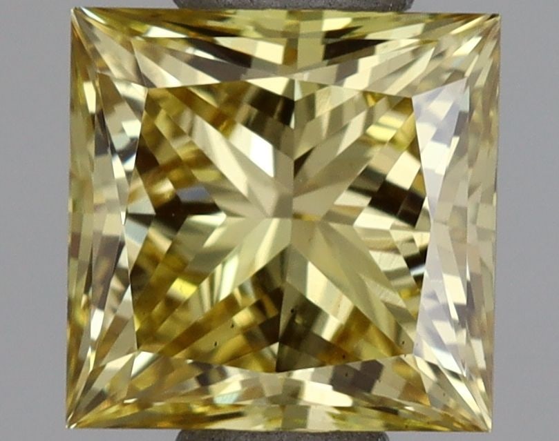 Loose Diamond - PRINCESS 1.03ct Fancy Vivid Yellow VS2: Loose Diamond - PRINCESS 1.03ct Fancy Vivid Yellow VS2 Source: This is a real non-mined Diamond that has been grown in a lab Shape: PRINCESS Carats: 1.03 Color: Fancy Vivid Yellow Certification: NONE 