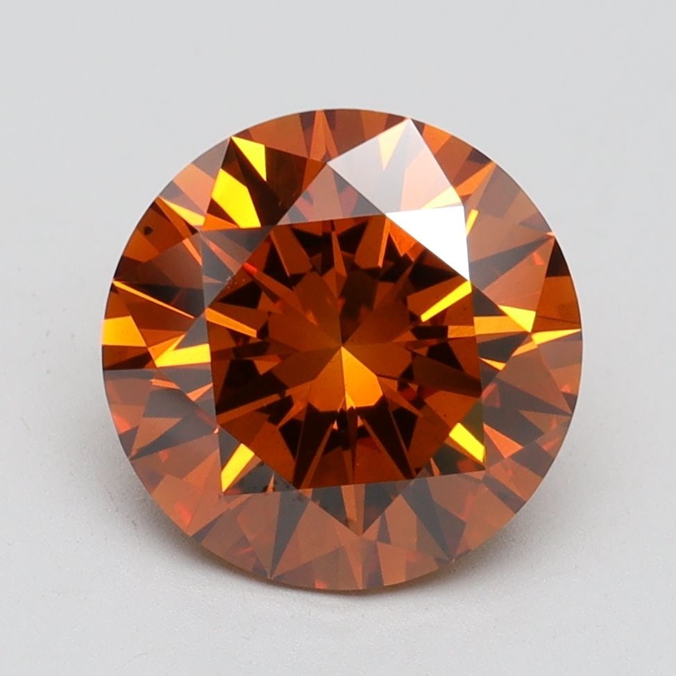 Loose Diamond - ROUND 3.0ct Fancy Vivid Orange VS1 (1 of 1)