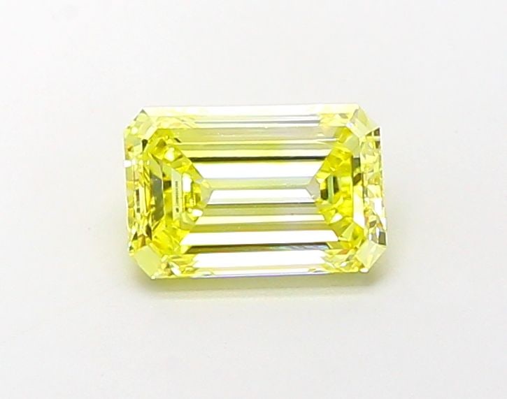 Loose Diamond - EMERALD 1.65ct Fancy Intense Yellow VS1: Loose Diamond - EMERALD 1.65ct Fancy Intense Yellow VS1 Source: This is a real non-mined Diamond that has been grown in a lab Shape: EMERALD Carats: 1.65 Color: Fancy Intense Yellow Certification: IGI
