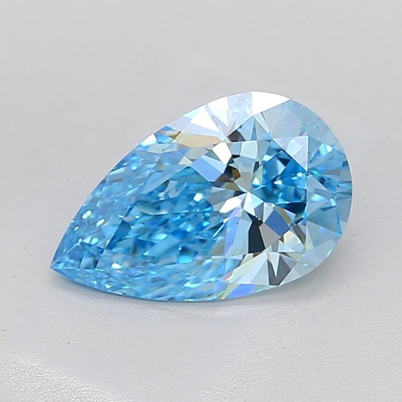 Loose Diamond - PEAR 2.73ct Fancy Vivid Blue VS1: Loose Diamond - PEAR 2.73ct Fancy Vivid Blue VS1 Source: This is a real non-mined Diamond that has been grown in a lab Shape: PEAR Carats: 2.73 Color: Fancy Vivid Blue Certification: IGI Video: