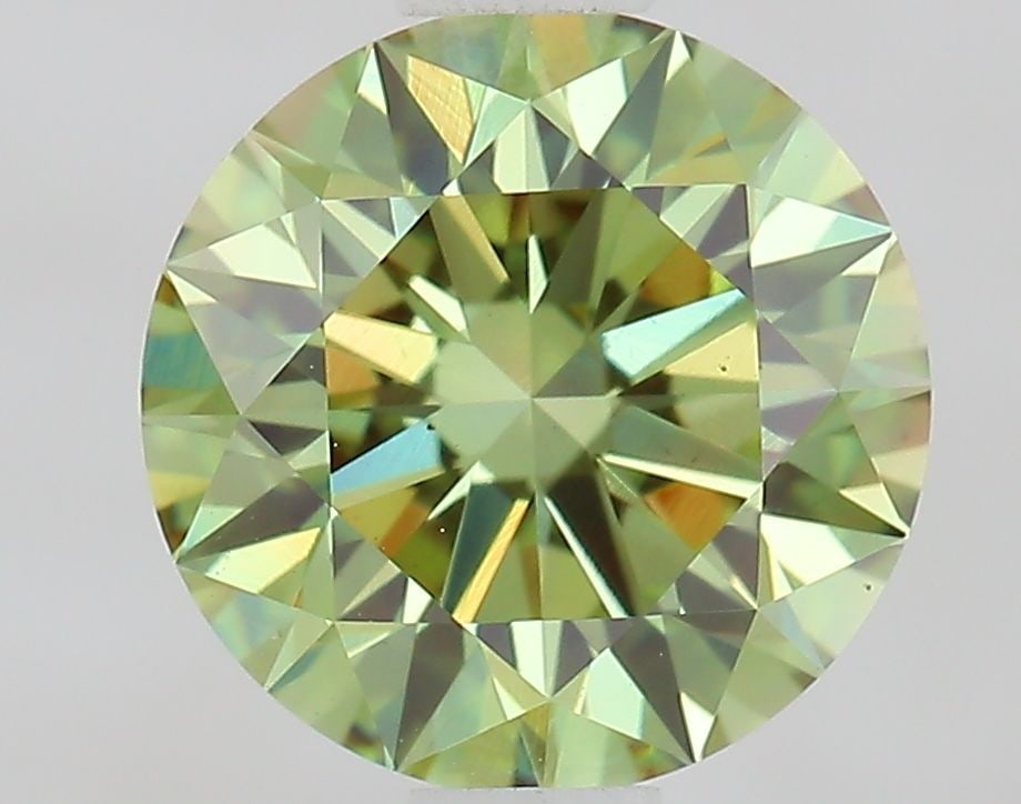 Ideal Loose Diamond - ROUND 1.04ct Fancy Vivid Green VS2: Ideal Loose Diamond - ROUND 1.04ct Fancy Vivid Green VS2 Source: This is a real non-mined Diamond that has been grown in a lab Shape: ROUND Carats: 1.04 Color: Fancy Vivid Green Certification: IGI Vid
