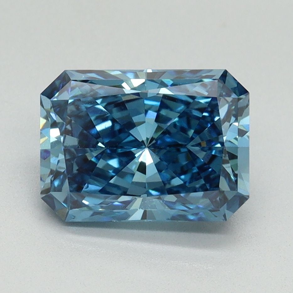 Loose Diamond - RADIANT 2.01ct Fancy Vivid Blue VS2: Loose Diamond - RADIANT 2.01ct Fancy Vivid Blue VS2 Source: This is a real non-mined Diamond that has been grown in a lab Shape: RADIANT Carats: 2.01 Color: Fancy Vivid Blue Certification: IGI Video: