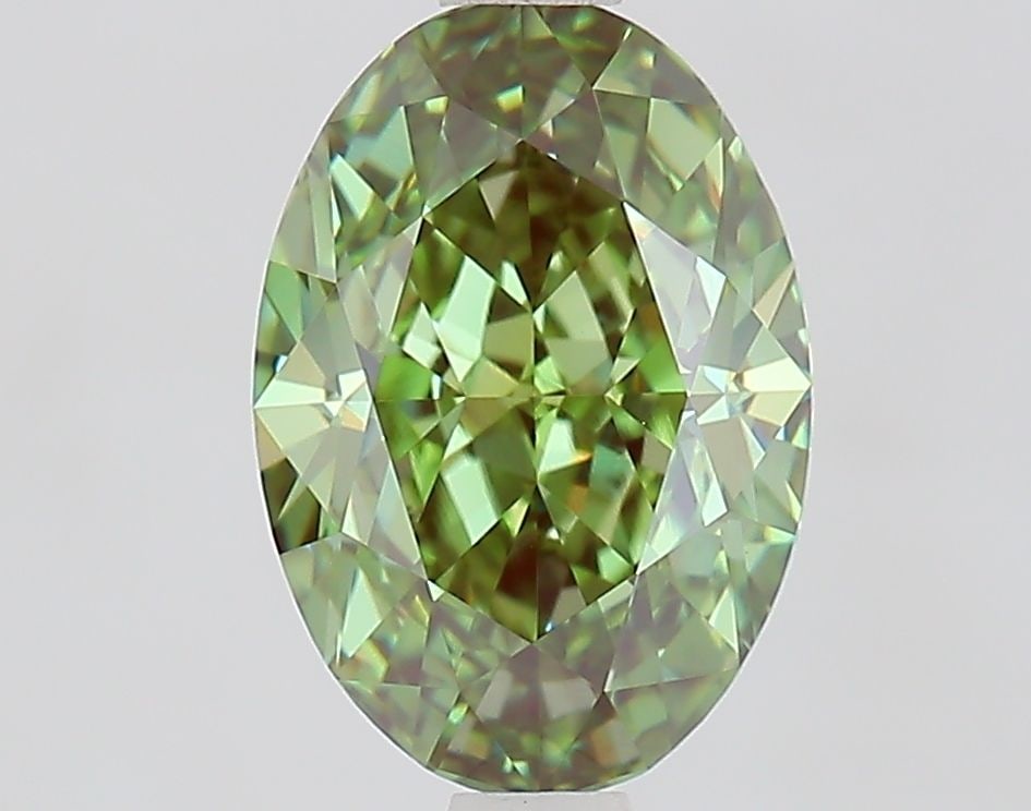 Loose Diamond - OVAL 2.01ct Fancy Vivid Green VVS2: Loose Diamond - OVAL 2.01ct Fancy Vivid Green VVS2 Source: This is a real non-mined Diamond that has been grown in a lab Shape: OVAL Carats: 2.01 Color: Fancy Vivid Green Certification: IGI Video: