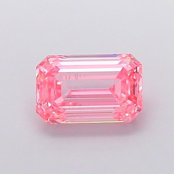 Loose Diamond - EMERALD 1.51ct Fancy Vivid Pink VS2: Loose Diamond - EMERALD 1.51ct Fancy Vivid Pink VS2 Source: This is a real non-mined Diamond that has been grown in a lab Shape: EMERALD Carats: 1.51 Color: Fancy Vivid Pink Certification: IGI Video: