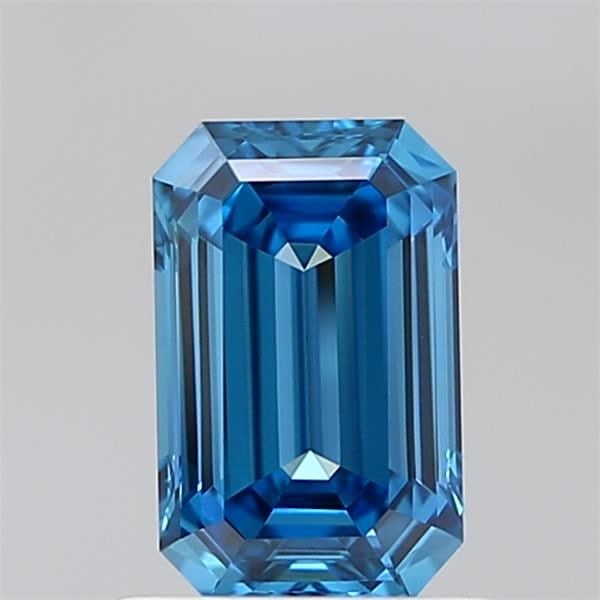 Loose Diamond - EMERALD 0.98ct Fancy Vivid Blue VS1: Loose Diamond - EMERALD 0.98ct Fancy Vivid Blue VS1 Source: This is a real non-mined Diamond that has been grown in a lab Shape: EMERALD Carats: 0.98 Color: Fancy Vivid Blue Certification: IGI Video: