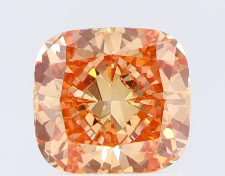 Loose Diamond - CUSHION BRILLIANT 1.43ct Fancy Orange VVS2: Loose Diamond - CUSHION BRILLIANT 1.43ct Fancy Orange VVS2 Source: This is a real non-mined Diamond that has been grown in a lab Shape: CUSHION BRILLIANT Carats: 1.43 Color: Fancy Orange Certification