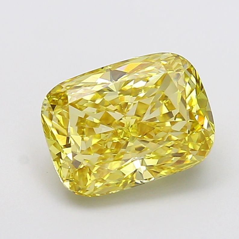 Loose Diamond - CUSHION MODIFIED 5.07ct Fancy Intense Yellow VS1: Loose Diamond - CUSHION MODIFIED 5.07ct Fancy Intense Yellow VS1 Source: This is a real non-mined Diamond that has been grown in a lab Shape: CUSHION MODIFIED Carats: 5.07 Color: Fancy Intense Yellow 