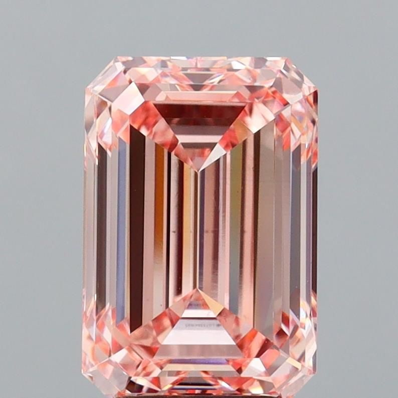 Loose Diamond - EMERALD 4.03ct Fancy Intense Pink VS1: Loose Diamond - EMERALD 4.03ct Fancy Intense Pink VS1 Source: This is a real non-mined Diamond that has been grown in a lab Shape: EMERALD Carats: 4.03 Color: Fancy Intense Pink Certification: IGI Vid