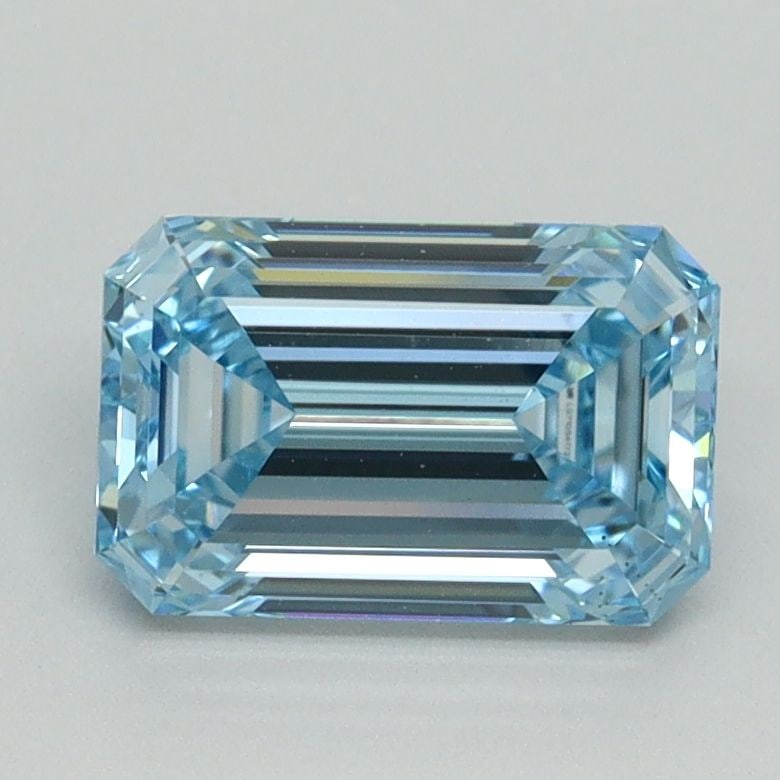 Loose Diamond - EMERALD 1.54ct Fancy Vivid Blue VS1: Loose Diamond - EMERALD 1.54ct Fancy Vivid Blue VS1 Source: This is a real non-mined Diamond that has been grown in a lab Shape: EMERALD Carats: 1.54 Color: Fancy Vivid Blue Certification: IGI Video: