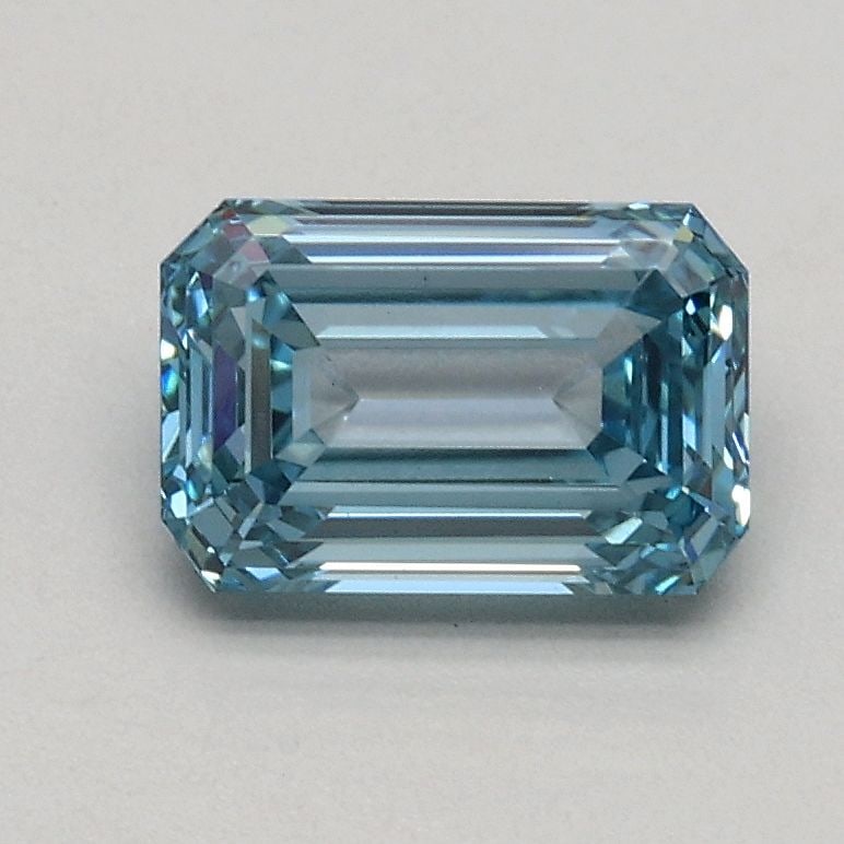 Loose Diamond - EMERALD 0.84ct Fancy Intense Blue VS2: Loose Diamond - EMERALD 0.84ct Fancy Intense Blue VS2 Source: This is a real non-mined Diamond that has been grown in a lab Shape: EMERALD Carats: 0.84 Color: Fancy Intense Blue Certification: IGI Vid