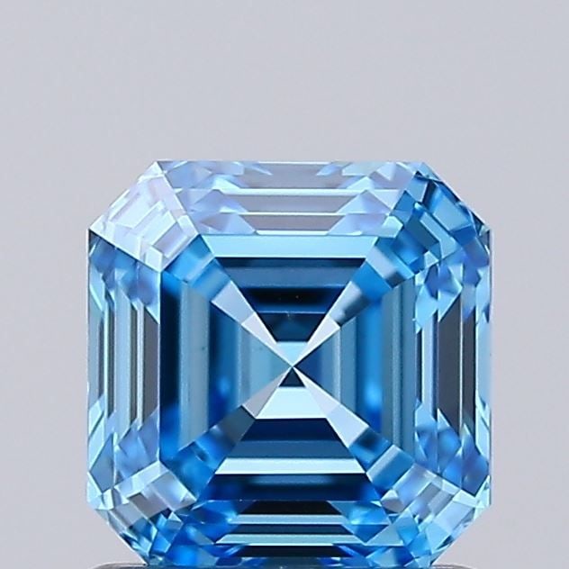 Loose Diamond - ASSCHER 0.96ct Fancy Vivid Blue VVS2: Loose Diamond - ASSCHER 0.96ct Fancy Vivid Blue VVS2 Source: This is a real non-mined Diamond that has been grown in a lab Shape: ASSCHER Carats: 0.96 Color: Fancy Vivid Blue Certification: IGI Video: