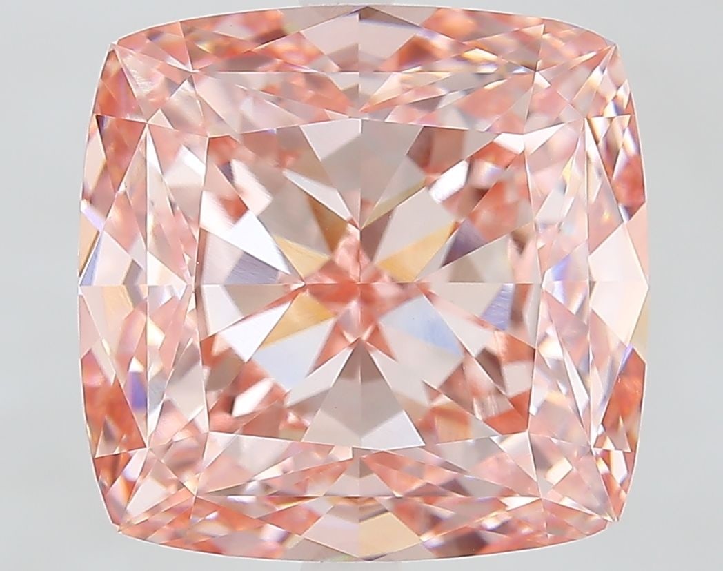Loose Diamond - CUSHION MODIFIED 11.1ct Fancy Vivid Pink VVS2: Loose Diamond - CUSHION MODIFIED 11.1ct Fancy Vivid Pink VVS2 Source: This is a real non-mined Diamond that has been grown in a lab Shape: CUSHION MODIFIED Carats: 11.1 Color: Fancy Vivid Pink Certifi