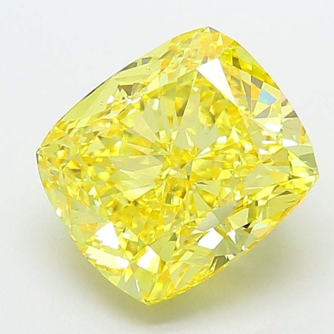 Loose Diamond - CUSHION MODIFIED 7.07ct Fancy Vivid Yellow VS1: Loose Diamond - CUSHION MODIFIED 7.07ct Fancy Vivid Yellow VS1 Source: This is a real non-mined Diamond that has been grown in a lab Shape: CUSHION MODIFIED Carats: 7.07 Color: Fancy Vivid Yellow Cert