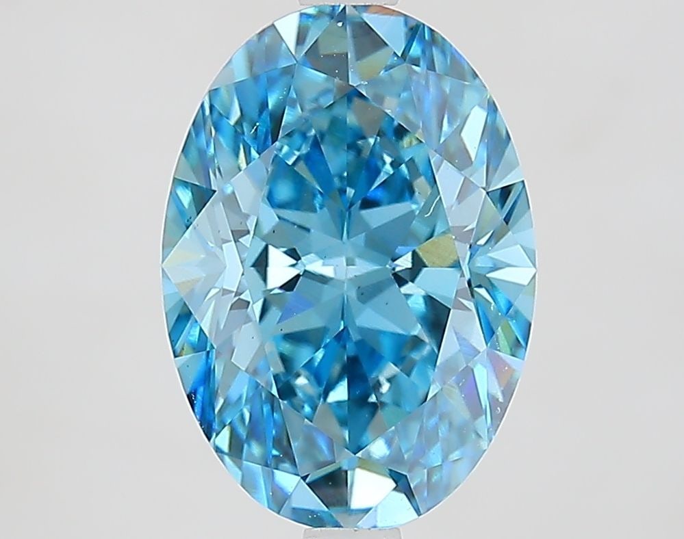 Loose Diamond - OVAL 3.1ct Fancy Vivid Blue VS1: Loose Diamond - OVAL 3.1ct Fancy Vivid Blue VS1 Source: This is a real non-mined Diamond that has been grown in a lab Shape: OVAL Carats: 3.1 Color: Fancy Vivid Blue Certification: IGI Video: