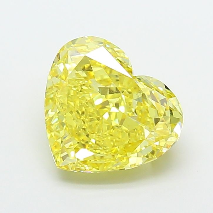 Loose Diamond - HEART 4.59ct Fancy Vivid Yellow VS2: Loose Diamond - HEART 4.59ct Fancy Vivid Yellow VS2 Source: This is a real non-mined Diamond that has been grown in a lab Shape: HEART Carats: 4.59 Color: Fancy Vivid Yellow Certification: IGI Additio
