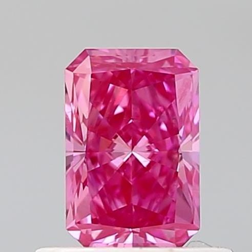 Loose Diamond - RADIANT 0.6ct Fancy Vivid Pink VS1: Loose Diamond - RADIANT 0.6ct Fancy Vivid Pink VS1 Source: This is a real non-mined Diamond that has been grown in a lab Shape: RADIANT Carats: 0.6 Color: Fancy Vivid Pink Certification: IGI Video:
