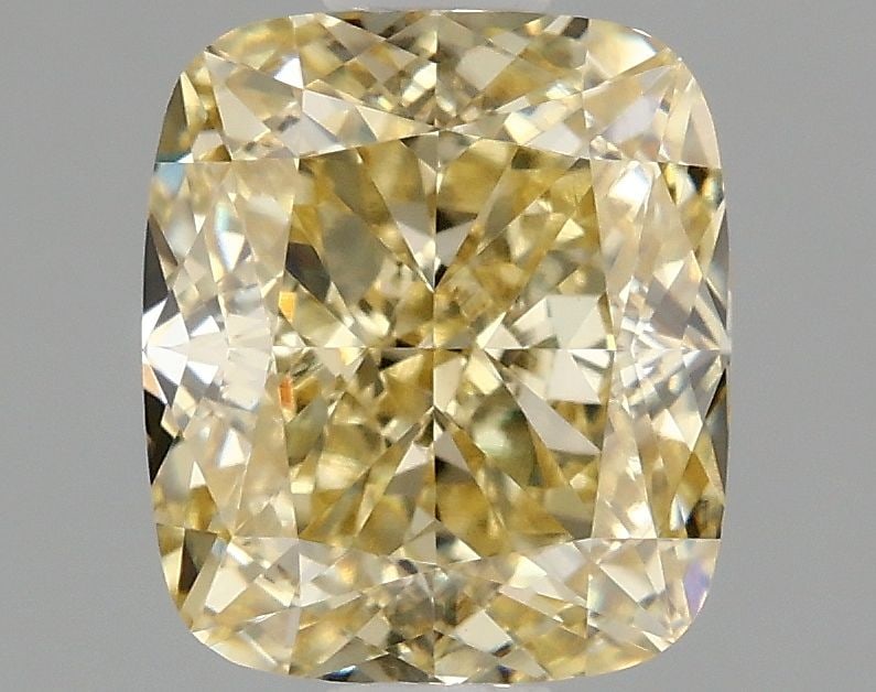 Loose Diamond - CUSHION MODIFIED 1.54ct Fancy Intense Yellow VS1: Loose Diamond - CUSHION MODIFIED 1.54ct Fancy Intense Yellow VS1 Source: This is a real non-mined Diamond that has been grown in a lab Shape: CUSHION MODIFIED Carats: 1.54 Color: Fancy Intense Yellow 