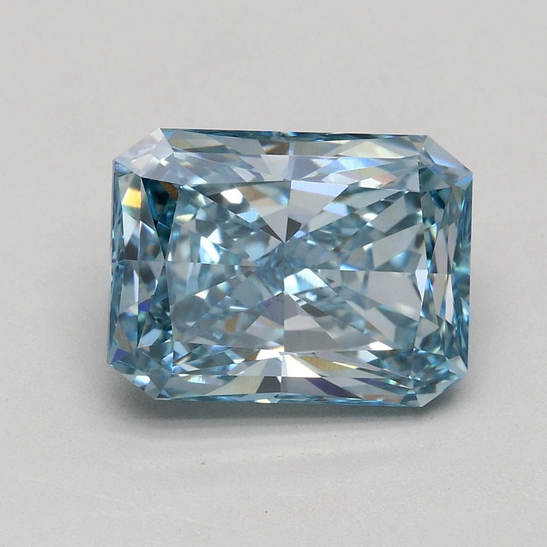 Loose Diamond - RADIANT 2.09ct Fancy Intense Blue VVS2: Loose Diamond - RADIANT 2.09ct Fancy Intense Blue VVS2 Source: This is a real non-mined Diamond that has been grown in a lab Shape: RADIANT Carats: 2.09 Color: Fancy Intense Blue Certification: IGI Vi