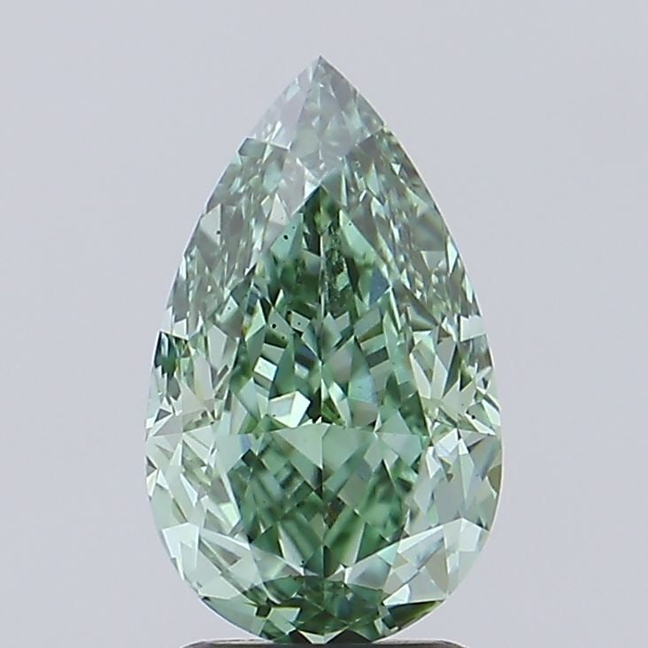 Loose Diamond - PEAR 1.95ct Fancy Vivid Green VS1: Loose Diamond - PEAR 1.95ct Fancy Vivid Green VS1 Source: This is a real non-mined Diamond that has been grown in a lab Shape: PEAR Carats: 1.95 Color: Fancy Vivid Green Certification: IGI Video: