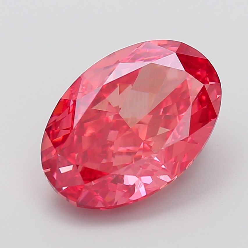 Loose Diamond - OVAL 8.07ct Fancy Vivid Pink VVS2: Loose Diamond - OVAL 8.07ct Fancy Vivid Pink VVS2 Source: This is a real non-mined Diamond that has been grown in a lab Shape: OVAL Carats: 8.07 Color: Fancy Vivid Pink Certification: IGI Video: