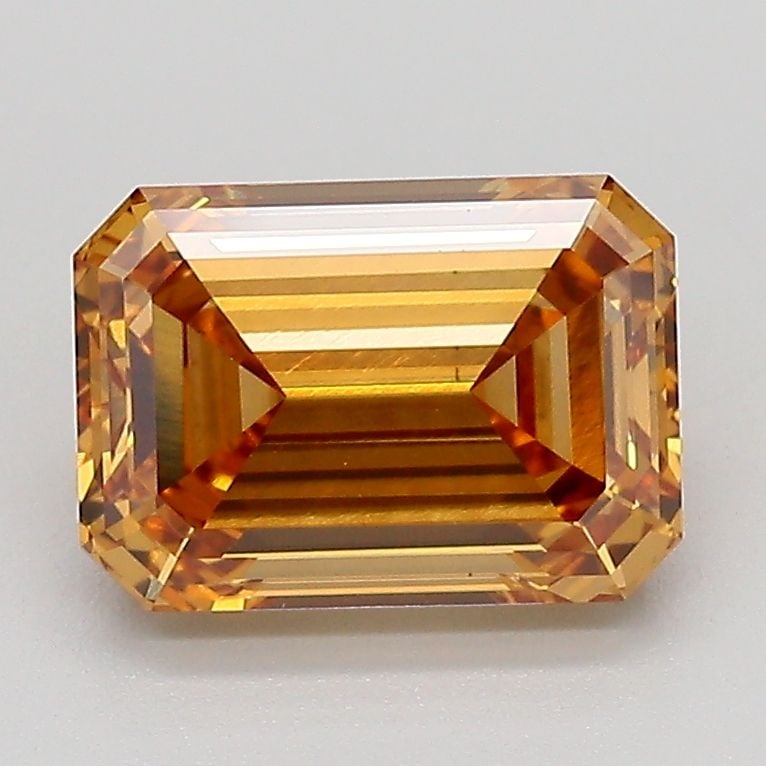 Loose Diamond - EMERALD 2.09ct Fancy Light Yellowish Brown VVS2: Loose Diamond - EMERALD 2.09ct Fancy Light Yellowish Brown VVS2 Source: This is a real non-mined Diamond that has been grown in a lab Shape: EMERALD Carats: 2.09 Color: Fancy Light Yellowish Brown Cer