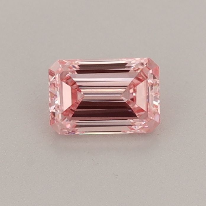 Loose Diamond - EMERALD 0.38ct Fancy Vivid Pink VS1: Loose Diamond - EMERALD 0.38ct Fancy Vivid Pink VS1 Source: This is a real non-mined Diamond that has been grown in a lab Shape: EMERALD Carats: 0.38 Color: Fancy Vivid Pink Certification: IGI Video: