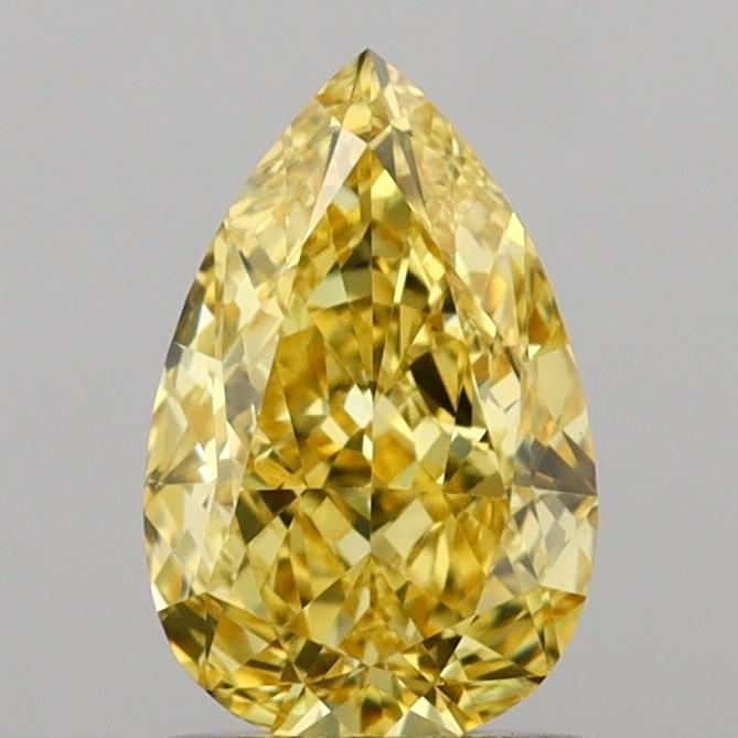 Loose Diamond - PEAR 1.24ct Fancy Intense Yellow VVS2: Loose Diamond - PEAR 1.24ct Fancy Intense Yellow VVS2 Source: This is a real non-mined Diamond that has been grown in a lab Shape: PEAR Carats: 1.24 Color: Fancy Intense Yellow Certification: IGI Vide
