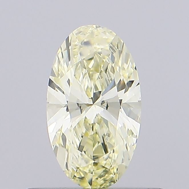 Loose Diamond - OVAL 0.45ct Fancy Light Yellow VS2: Loose Diamond - OVAL 0.45ct Fancy Light Yellow VS2 Source: This is a real non-mined Diamond that has been grown in a lab Shape: OVAL Carats: 0.45 Color: Fancy Light Yellow Certification: IGI Video: