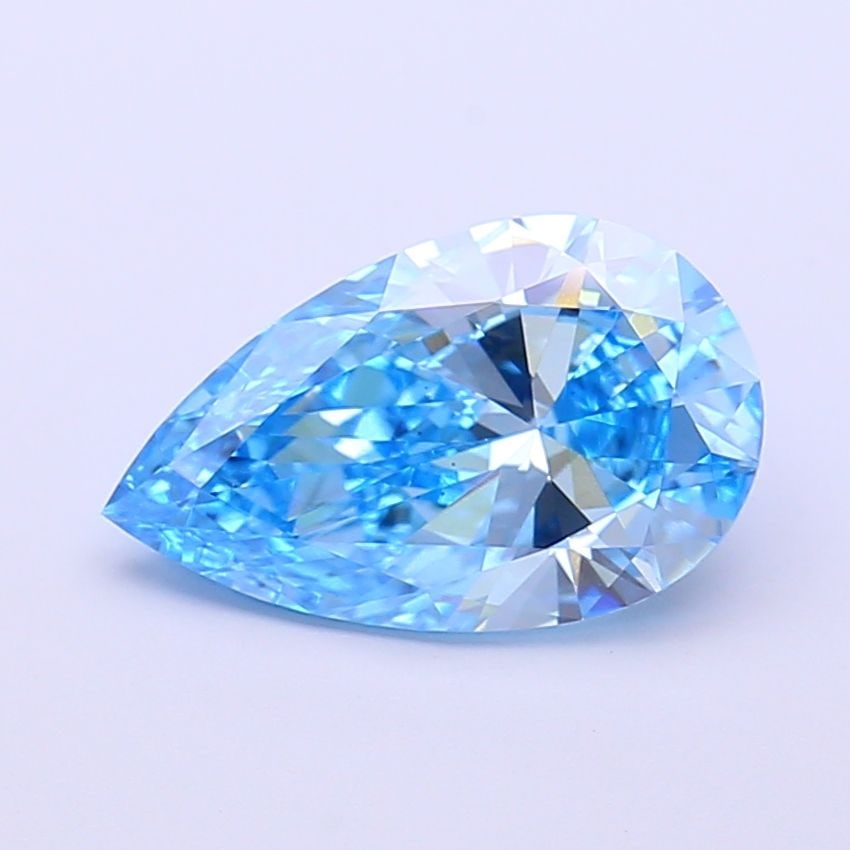 Loose Diamond - PEAR 2.09ct Fancy Vivid Blue VS1: Loose Diamond - PEAR 2.09ct Fancy Vivid Blue VS1 Source: This is a real non-mined Diamond that has been grown in a lab Shape: PEAR Carats: 2.09 Color: Fancy Vivid Blue Certification: IGI Video:
