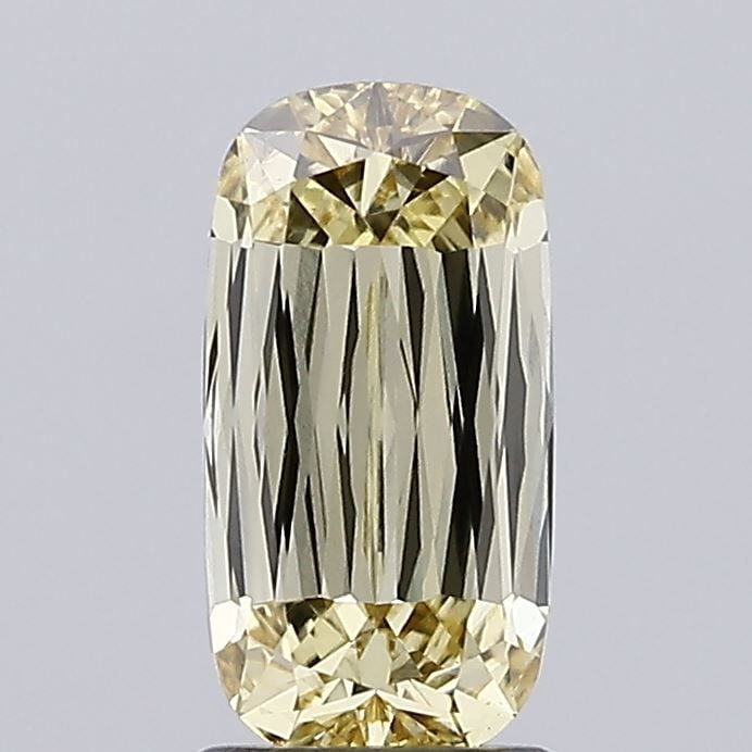 Loose Diamond - CUSHION MODIFIED 2.2ct Fancy Yellow VS1: Loose Diamond - CUSHION MODIFIED 2.2ct Fancy Yellow VS1 Source: This is a real non-mined Diamond that has been grown in a lab Shape: CUSHION MODIFIED Carats: 2.2 Color: Fancy Yellow Certification: IGI