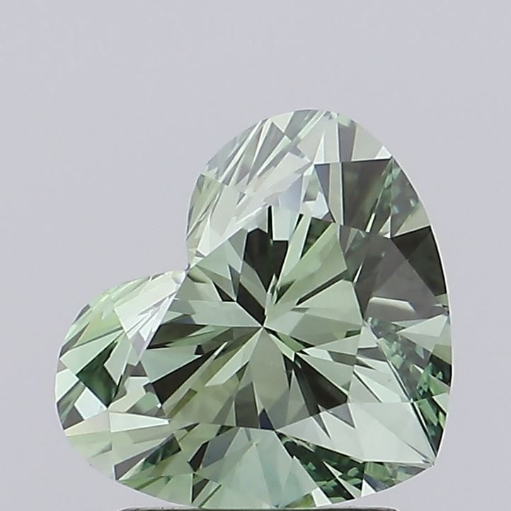 Loose Diamond - HEART 1.67ct Fancy Vivid Green VS1: Loose Diamond - HEART 1.67ct Fancy Vivid Green VS1 Source: This is a real non-mined Diamond that has been grown in a lab Shape: HEART Carats: 1.67 Color: Fancy Vivid Green Certification: IGI Video: