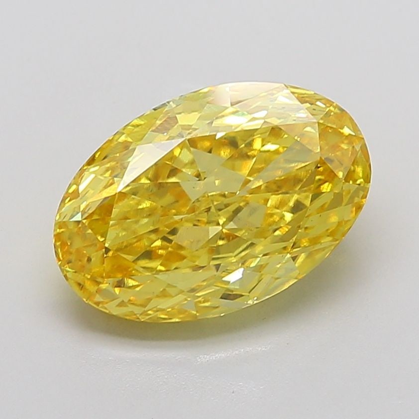 Loose Diamond - OVAL 7.58ct Fancy Vivid Yellow VS1: Loose Diamond - OVAL 7.58ct Fancy Vivid Yellow VS1 Source: This is a real non-mined Diamond that has been grown in a lab Shape: OVAL Carats: 7.58 Color: Fancy Vivid Yellow Certification: IGI Additiona