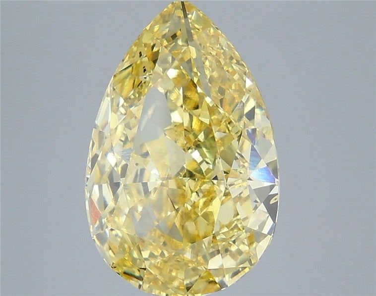 Loose Diamond - PEAR 5.58ct Fancy Intense Yellow VS2: Loose Diamond - PEAR 5.58ct Fancy Intense Yellow VS2 Source: This is a real non-mined Diamond that has been grown in a lab Shape: PEAR Carats: 5.58 Color: Fancy Intense Yellow Certification: IGI Video