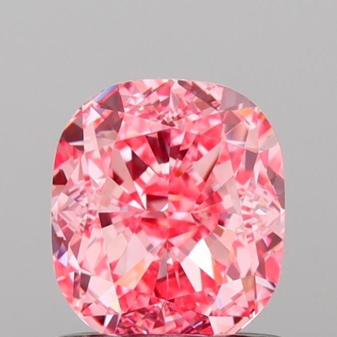Loose Diamond - CUSHION MODIFIED 1.03ct Fancy Vivid Pink VVS2: Loose Diamond - CUSHION MODIFIED 1.03ct Fancy Vivid Pink VVS2 Source: This is a real non-mined Diamond that has been grown in a lab Shape: CUSHION MODIFIED Carats: 1.03 Color: Fancy Vivid Pink