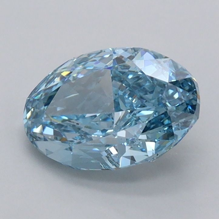 Loose Diamond - OVAL 1.34ct Fancy Vivid Blue VVS2: Loose Diamond - OVAL 1.34ct Fancy Vivid Blue VVS2 Source: This is a real non-mined Diamond that has been grown in a lab Shape: OVAL Carats: 1.34 Color: Fancy Vivid Blue Certification: IGI Video: