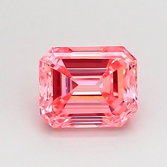 Loose Diamond - EMERALD 0.95ct Fancy Vivid Pink VVS2: Loose Diamond - EMERALD 0.95ct Fancy Vivid Pink VVS2 Source: This is a real non-mined Diamond that has been grown in a lab Shape: EMERALD Carats: 0.95 Color: Fancy Vivid Pink Certification: IGI Video: