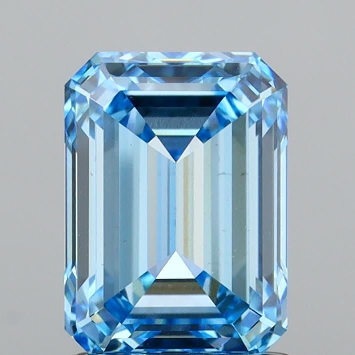 Loose Diamond - EMERALD 2.0ct Fancy Intense Blue VVS2: Loose Diamond - EMERALD 2.0ct Fancy Intense Blue VVS2 Source: This is a real non-mined Diamond that has been grown in a lab Shape: EMERALD Carats: 2.0 Color: Fancy Intense Blue Certification: IGI Vide