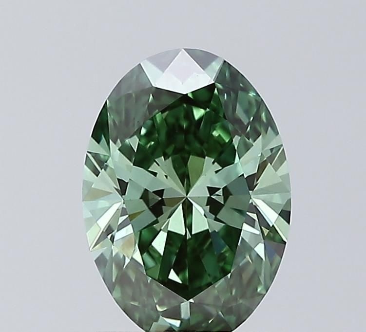 Loose Diamond - OVAL 1.42ct Fancy Vivid Green VS1: Loose Diamond - OVAL 1.42ct Fancy Vivid Green VS1 Source: This is a real non-mined Diamond that has been grown in a lab Shape: OVAL Carats: 1.42 Color: Fancy Vivid Green Certification: IGI Video: