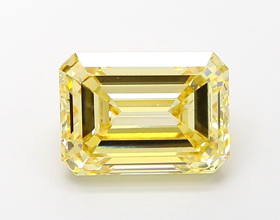 Loose Diamond - EMERALD 4.04ct Fancy Yellow SI1: Loose Diamond - EMERALD 4.04ct Fancy Yellow SI1 Source: This is a real non-mined Diamond that has been grown in a lab Shape: EMERALD Carats: 4.04 Color: Fancy Yellow Certification: IGI Video:
