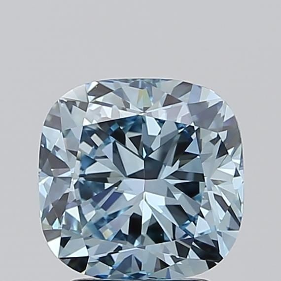 Loose Diamond - CUSHION MODIFIED 2.5ct Fancy Intense Blue VVS1: Loose Diamond - CUSHION MODIFIED 2.5ct Fancy Intense Blue VVS1 Source: This is a real non-mined Diamond that has been grown in a lab Shape: CUSHION MODIFIED Carats: 2.5 Color: Fancy Intense Blue Certi