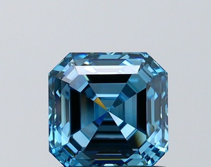 Loose Diamond - ASSCHER 1.06ct Fancy Vivid Blue VVS1: Loose Diamond - ASSCHER 1.06ct Fancy Vivid Blue VVS1 Source: This is a real non-mined Diamond that has been grown in a lab Shape: ASSCHER Carats: 1.06 Color: Fancy Vivid Blue Certification: IGI