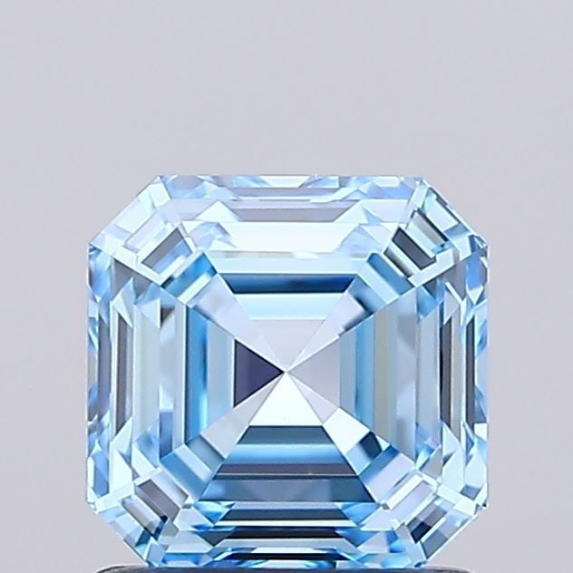 Loose Diamond - ASSCHER 1.02ct Fancy Vivid Blue VVS2: Loose Diamond - ASSCHER 1.02ct Fancy Vivid Blue VVS2 Source: This is a real non-mined Diamond that has been grown in a lab Shape: ASSCHER Carats: 1.02 Color: Fancy Vivid Blue Certification: IGI